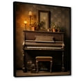 thumbnail image 2 of Designart "Rustic Melodies Of The Vintage Piano" Music Floater Framed Canvas Art Print, 2 of 5
