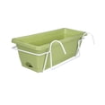 thumbnail image 1 of Window Flower Box Outdoor Wall Planter Detachable 20'' Decorative Vegetable Flower Planter Railing Planter Pot for Outdoor Garden Yard Fence Light Green, 1 of 10