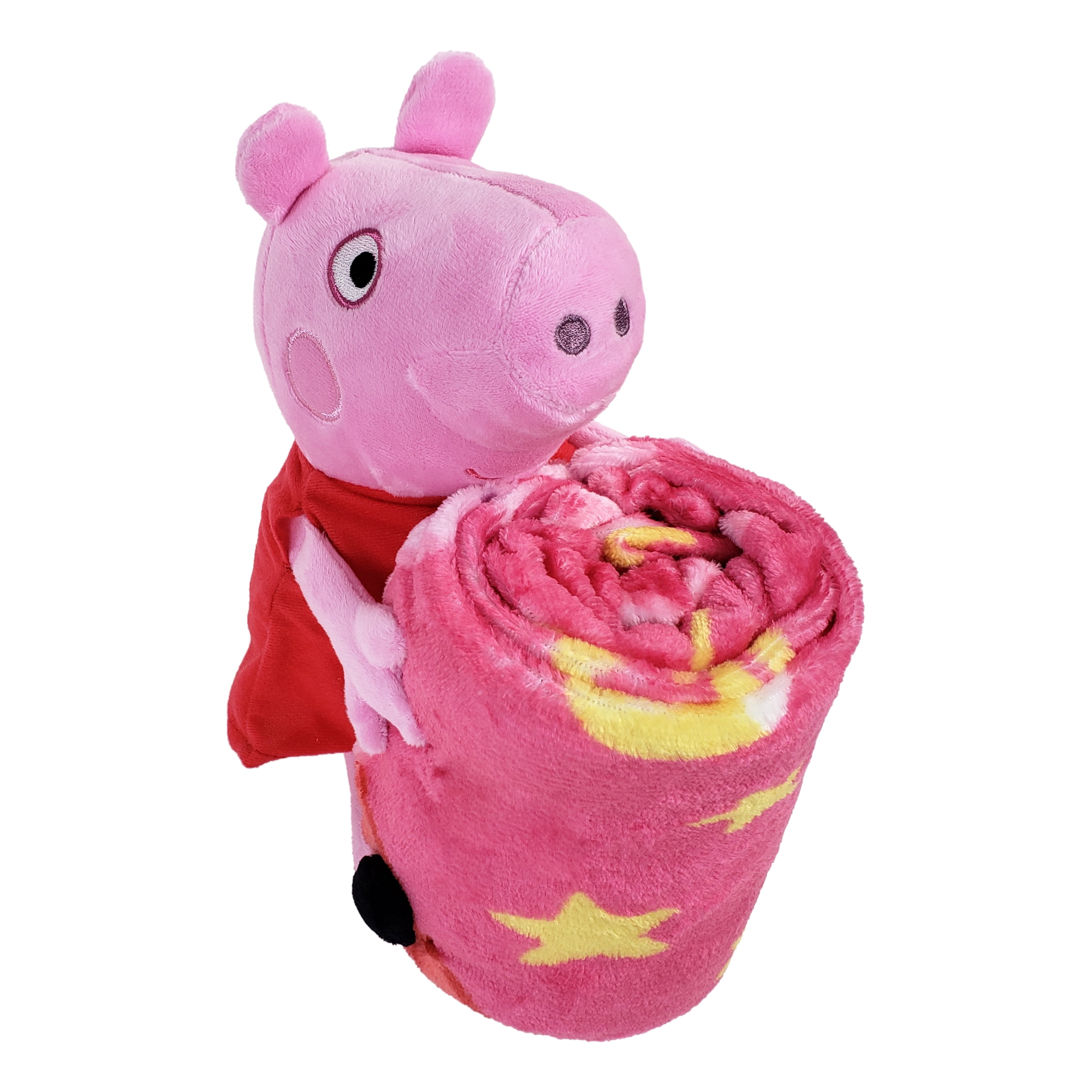 Peppa Pig Playful Peppa Kids Silk Touch Throw Blanket with Plush Hugger – Ultra Soft Plush Character Pillow for Kids