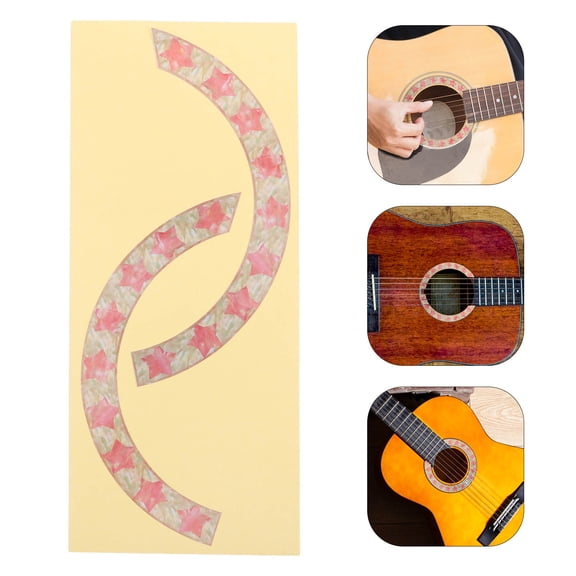 OFFIGAM Acoustic Guitar Sound Hole Sticker, Multi-Color Round Inlay Decal, Decorative Musical Instrument Accessory