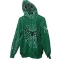 thumbnail image 3 of Women Hoodie Sweatshirt Casual Spider Web Print Long Sleeve Zip Up Jacket Autumn Streetwear, 3 of 4
