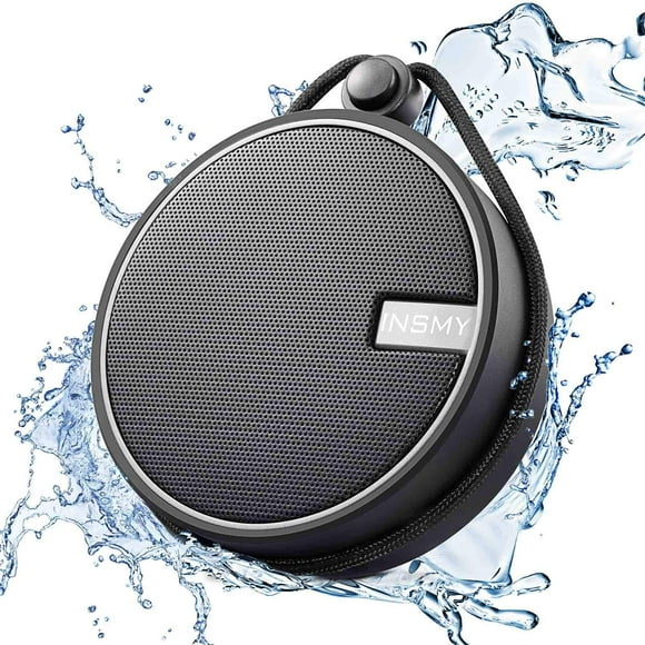 INSMY C12 IPX7 Altavoz Bluetooth de Ducha a Prueba de Agua, Altavoz pequeño portátil, Altavoces Bluetooth inalámbrico Sonido Fuerte y Claro Soporte Tarjeta TF Ventosa para Kayak Canoa Regalo de Playa