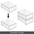 thumbnail image 5 of Bac de Rangement Empilable en Plastique avec Tiroir, 8 Pack, Transparent, 5 of 5