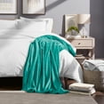 thumbnail image 4 of Bare Home Ultra Soft Microplush Velvet Blanket - Luxurious Fuzzy Fleece Fur - All Season Premium Bed Blanket (Full/Queen, Emerald), 4 of 6