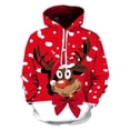thumbnail image 2 of Sudaderas con capucha Navidad Santa Claus sudaderas con estampado 3d hombres mujeres con capucha de gran tamaño Sudadera con capucha moda niños pulóver sudaderas chándal, 2 of 4