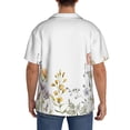 thumbnail image 3 of Kdxio Men's Hawaiian Shirt for Men Short Sleeve Shirt Watercolor Floral Summer Casual Holiday Beach Button Down T-Shirts, 3 of 5