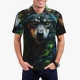 thumbnail image 1 of Saiise Chemise de Golf pour Hommes Style Réaliste Loup Coloré Évacuation de l'Humidité Séchage Rapide Polo Performance pour Hommes-4TG, 1 of 4