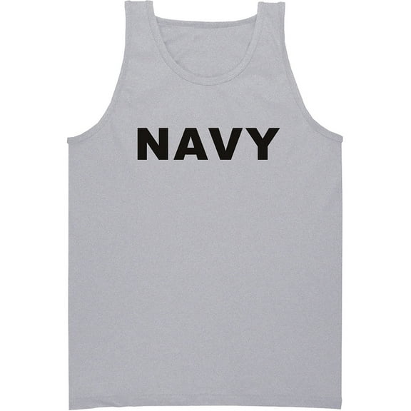 NAVY Tank Top - Military Style Physical Training Tank in gray