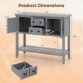 thumbnail image 3 of Costway Buffet Sideboard Cabinet Entryway Console Table with 2 Doors and 2 Drawers Gray, 3 of 10