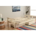 thumbnail image 2 of Full Size Futon Frame with Storage - Convertible Sofa Bed, Antique White Finish, Hardwood, 79" L, 2 of 2