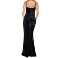 thumbnail image 4 of IROINNID Deals Maxi Dress for Women Formal Fall Sequin Slip Dress Sparkly Glitter Party Club Wrap Evening Sequin Dress,Black, 4 of 8