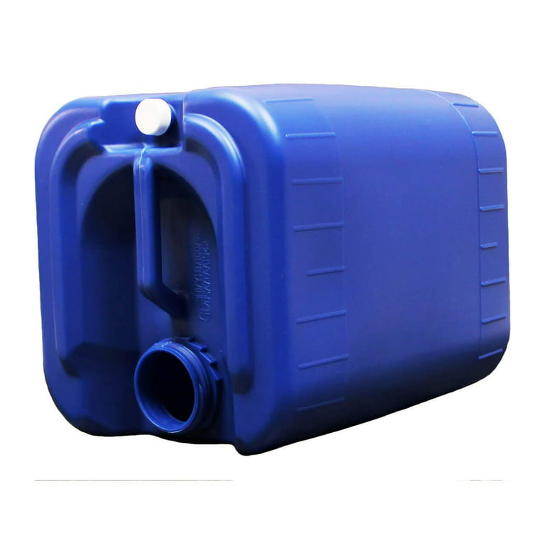 Emergency Water Storage 5 Gallon Water Tank - 4 Tanks - 5 Gallons Each  w/Lids + Spigot & Water Treatment - Survival Supply Water Container 