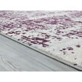 thumbnail image 2 of HomeRoots 366398 94 x 94 in. Wine Olefin & Frieze Round Rug, 2 of 5
