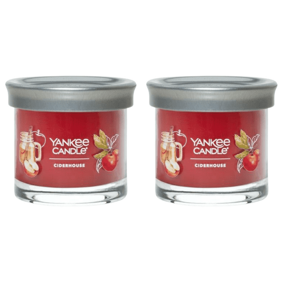 Yankee Candle Small Tumbler Scented Single Wick Jar Candle, Cider House, 4.3 oz (Pack of 2)
