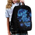 thumbnail image 3 of Uourmeti Blue Jellyfish Lightweight Backpack, 17 Inch Fashion School Backpack Student Bookbag for Students, 3 of 6