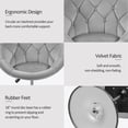 thumbnail image 4 of Alden Design Modern Tufted Adjustable Barrel Swivel Accent Chair, Gray Velvet, 4 of 9