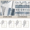 thumbnail image 3 of Blue White Stripe Kitchen Window Curtains, Swag Curtains Valance for Bedroom Living Room Bathroom, Vintage Abstract Geometric Brush Rod Pocket Window Treatment Curtain Block Drapes 2 Panels 36"x45", 3 of 9