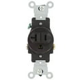 thumbnail image 2 of Leviton Mfg S01-5801-KWS Réceptacle Simple à Lame Droite de Qualité Commerciale Blanc, 2 of 2