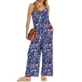 thumbnail image 2 of Fantaslook Jumpsuits for Women Casual Sleeveless Spaghetti Strap Rompers Boho Wide Leg Jumpsuits Overalls Dressy Trendy Outfits Clothes, 2 of 8