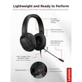 thumbnail image 3 of Auriculares con cable para juegos Lenovo H110, volumen de micrófono de 3,5 mm, negro, 3 of 6