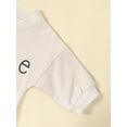 thumbnail image 6 of Infant Baby Sweatshirt Jumpsuit 3 6 12 18M Round Neck Long Sleeve Letter  Bean Print Autumn Romper, 6 of 8