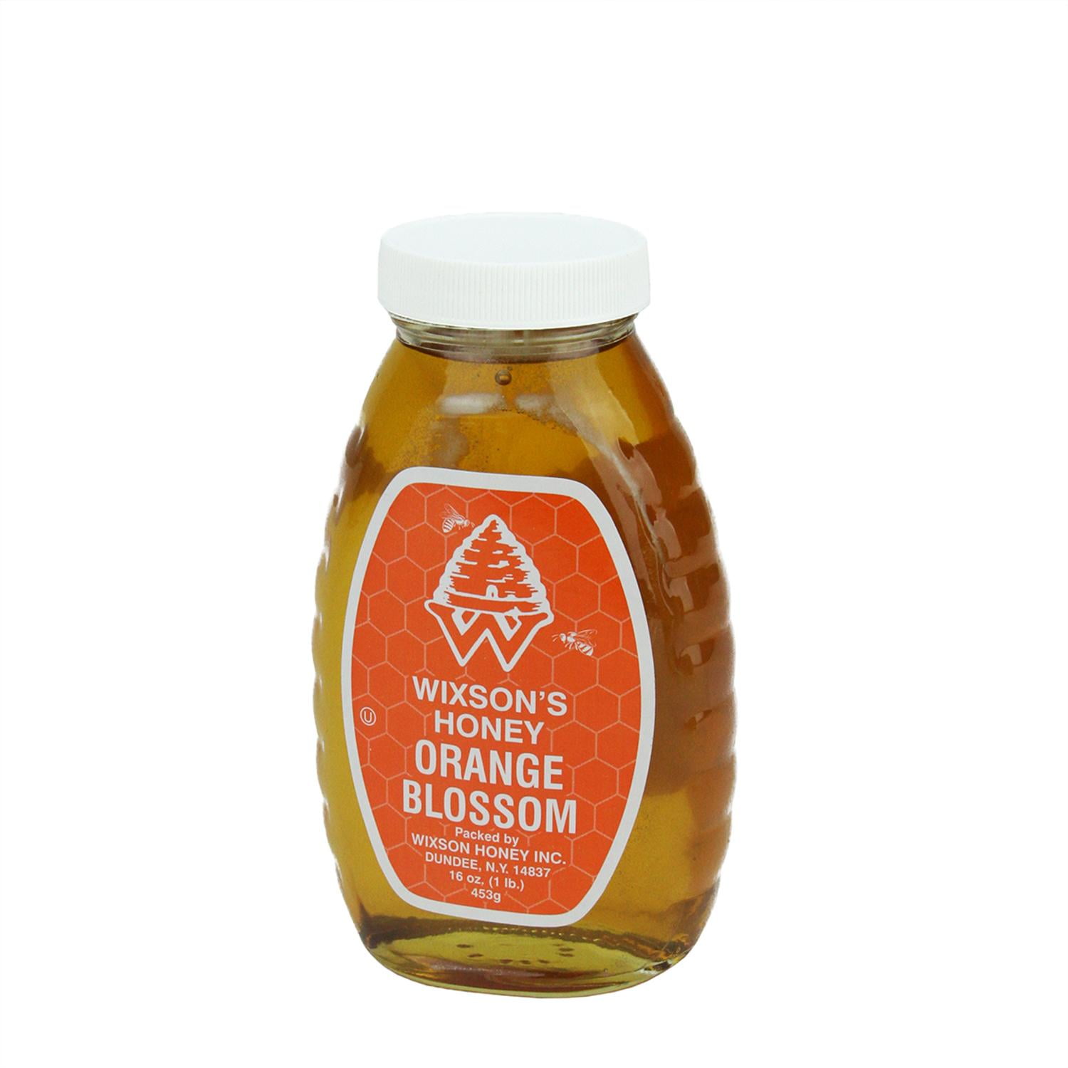 1 Pound of WNY's Wixson's Orange Blosson Honey in Classic Glass Jar by Wixson's