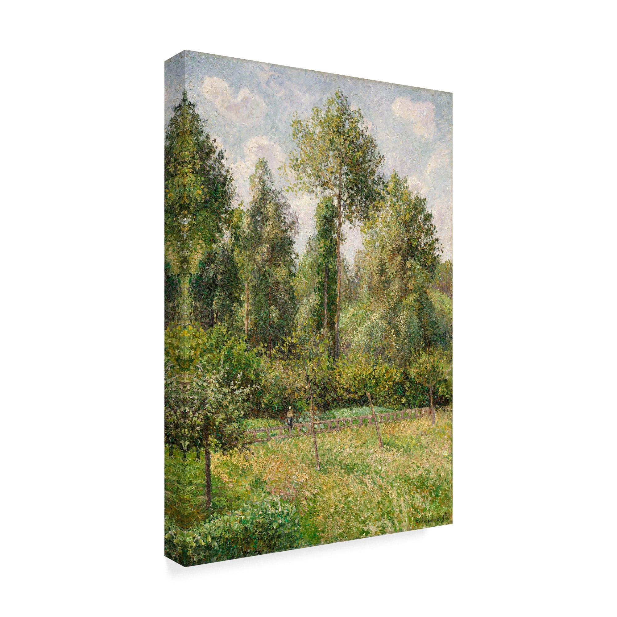 Trademark Fine Art 'Poplars, Eragny' Canvas Art by Camille Pissarro