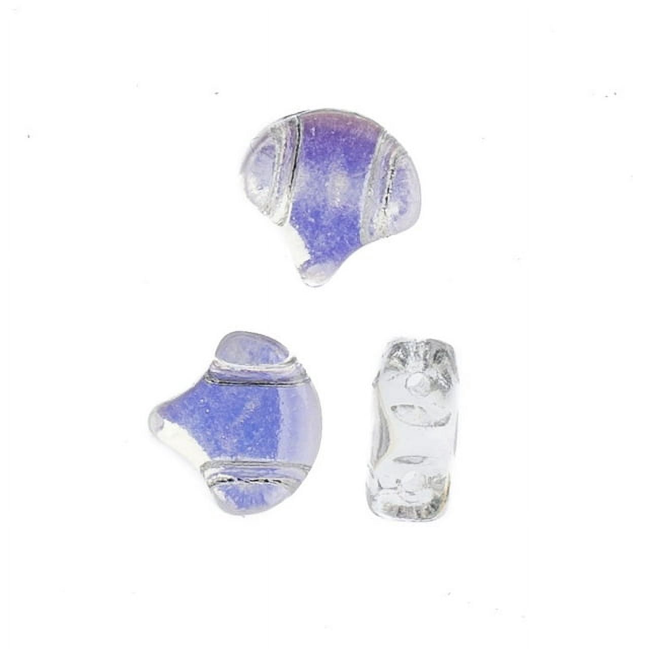 John Bead 50 Grams Czech Crystal AB Glass Ginkgo Leaf Beads | 00030-28701