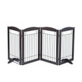 thumbnail image 4 of STAROUS Freestanding Wire Pet Gate for Dogs, 80 inches Extra Wide, 30 inches Tall Dog Gate, Espresso- 4 Panels, 4 of 10