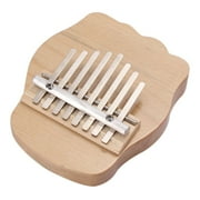 Mini Round Wooden 8 Keys Finger Thumb Piano Musical Instrument NEW Gift