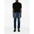 thumbnail image 2 of Dsquared2 Slim Fit Distressed Blue Denim Jeans With Paint Splatters (Men's), 2 of 5