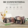 thumbnail image 7 of Vintage Floral Pattern Tissue Box Cover Leather Square Rectangle Tissue Box Holder for Bathroom Living Room Desk Office Decor, 7 of 7