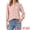 Light Pink, variant on DARING DIVA Women's Floral 3/4 Sleeve Smocked Front V Neck Blouses XS Dark Orange