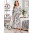 thumbnail image 2 of Loritta Robes for Women Long Soft Plush Coral Fleece Fuzzy Bathrobe, Winter Warm Womens Robe, 2 of 6