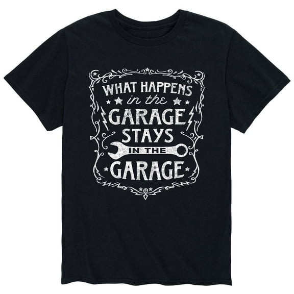 Instant Message - What Happens Garage Stays Garage - Men's Short Sleeve Graphic T-Shirt