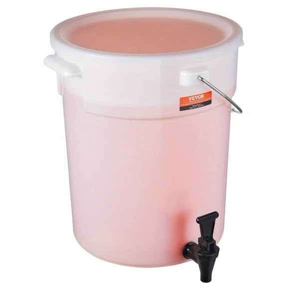 VEVOR 5 Gallon Heavy-duty Beverage Dispenser - With Spout Cap - Pink - For Commercial Use