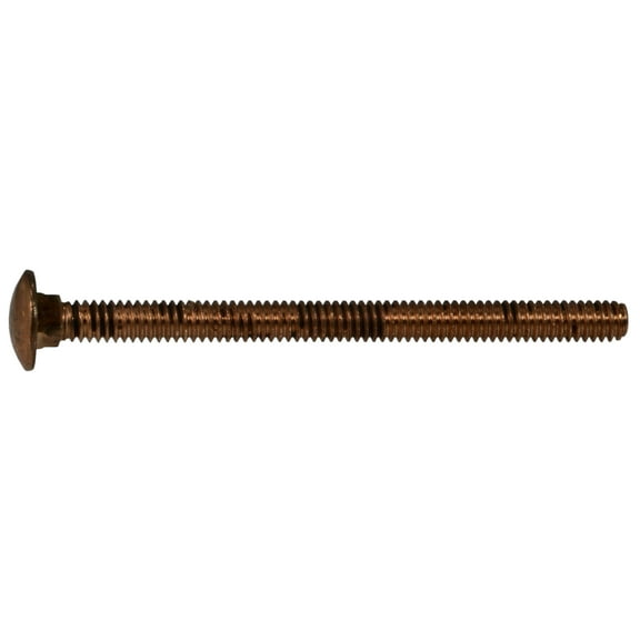 1/4"-20 x 3-1/2" Silicon Bronze Coarse Thread Carriage Bolts (2 pcs.)