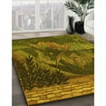 thumbnail image 3 of Ahgly Company Machine Washable Indoor Round Transitional Bakers Brown Area Rugs, 4' Round, 3 of 7