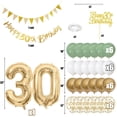 thumbnail image 2 of 40th Birthday Decorations for Women Men, Sage Green White Gold Birthday Balloons, 2 of 7