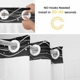 thumbnail image 2 of No Hook Black Gray Ombre Shower Curtain with Snap in Liner Set, Modern Abstract Striped Polka Dots Waterproof Fabric Bathroom Curtains with See Through Top Window, Hotel Style Stall 54 x 78 Inch, 2 of 9