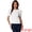 White, variant on DARING DIVA Women's Casual Short Sleeves Blouses L White