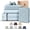 Sterling Blue, variant on Eucalyptus Tencel Queen Bed Sheets, 18" Deep Pocket, Cooling, 4PC Set (Bright White)