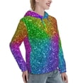 thumbnail image 2 of KLL Colorful Glitter for Womens Pullover Hoodie with Pocket Hooded Long Sleeve Shirts Sweatshirt for Women-Medium, 2 of 7