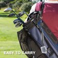 thumbnail image 4 of Cepillo para palos de golf y limpiador de ranuras. Mosquetón retráctil de aluminio con cremallera, ligero y elegante, diseño ergonómico, se fija fácilmente a la bolsa de golf., 4 of 8