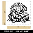 thumbnail image 2 of Wise Old Orangutan Great Ape Self-Inking Rubber Stamp Ink Stamper - Brown Ink - Small 1 Inch, 2 of 7