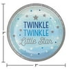 Twinkle Twinkle Little Star Blue Round Paper Dessert Plates 8 Count for 8 Guests