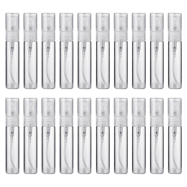 EeaseMX 20 botellas de perfume de 5 ml, rellenables, portátiles, vacías, con atomizador para mujeres.