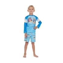 Bluey Kids 2 Piece Rash Guard Swim Set in Blue Size 5T