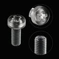 thumbnail image 4 of Uxcell M3x8mm Plastic Phillips Bolts PC Pan Head Machine Screws Transparent 50 Pack, 4 of 5