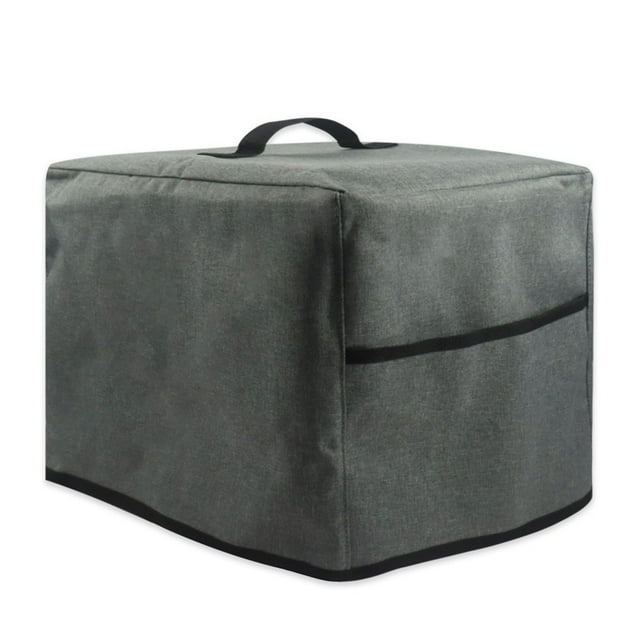 LEFU Nylon Air Fryer Cover Waterproof Protective Dust Cover for Small Kitchen Appliances Toaster Coffee Machine Blender with 2 Storage Pockets Grey 13.58*10.43*11.41 in